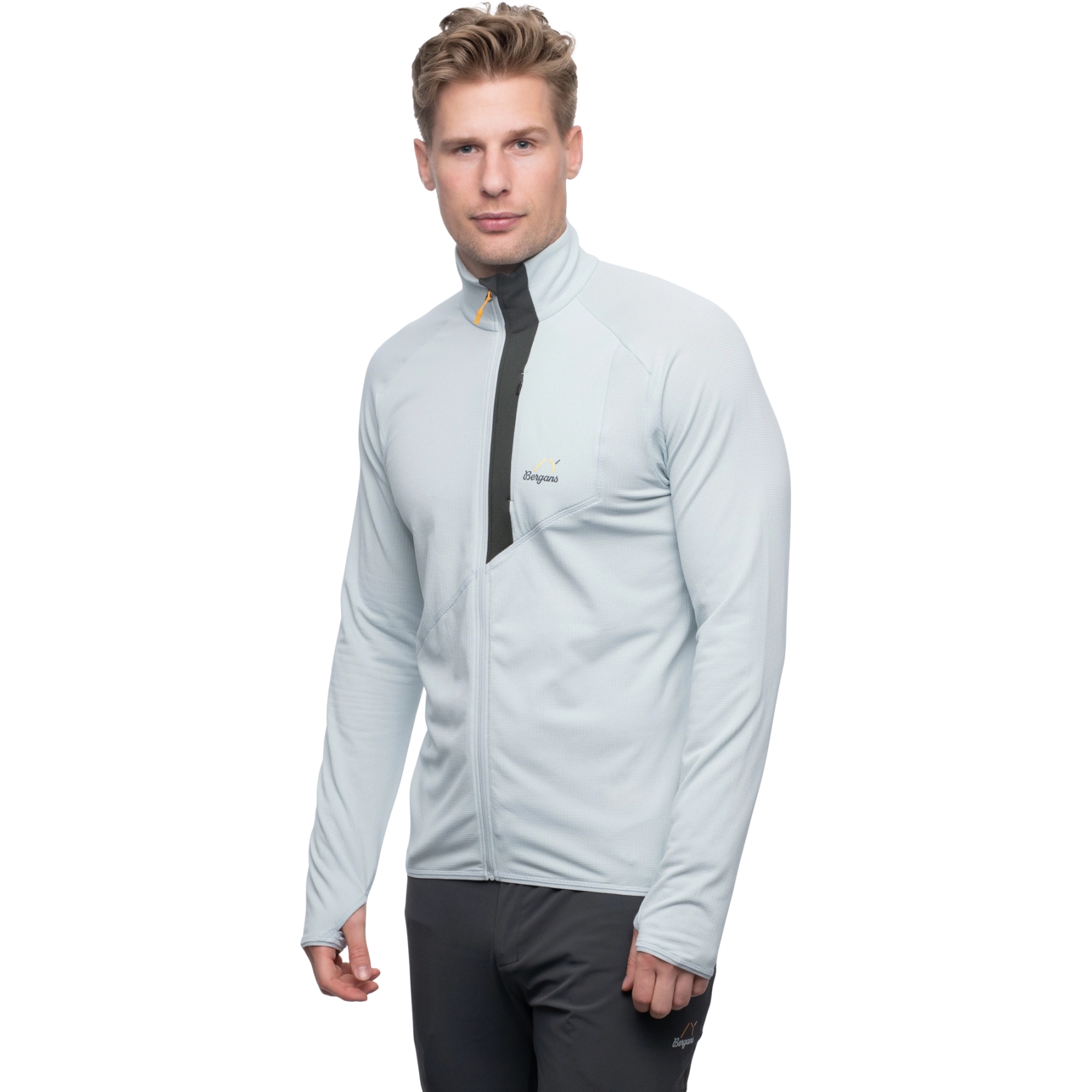 Bild von Bergans Y LightLine Essence Midlayer Jacke Herren - pearl grey/dark shadow grey