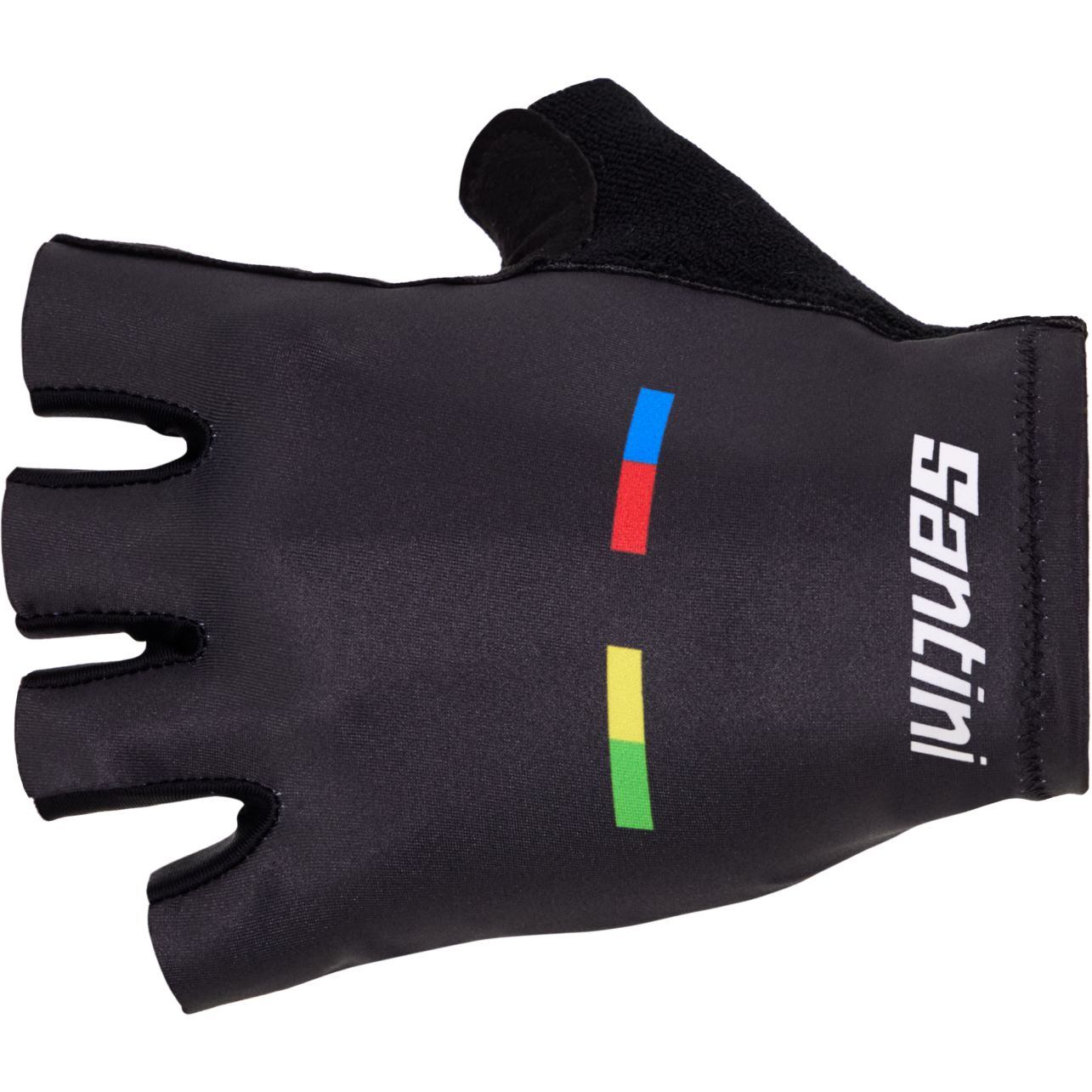 Produktbild von Santini UCI World Champion Kurzfinger-Handschuhe Herren RE367CLMONDO - schwarz NE