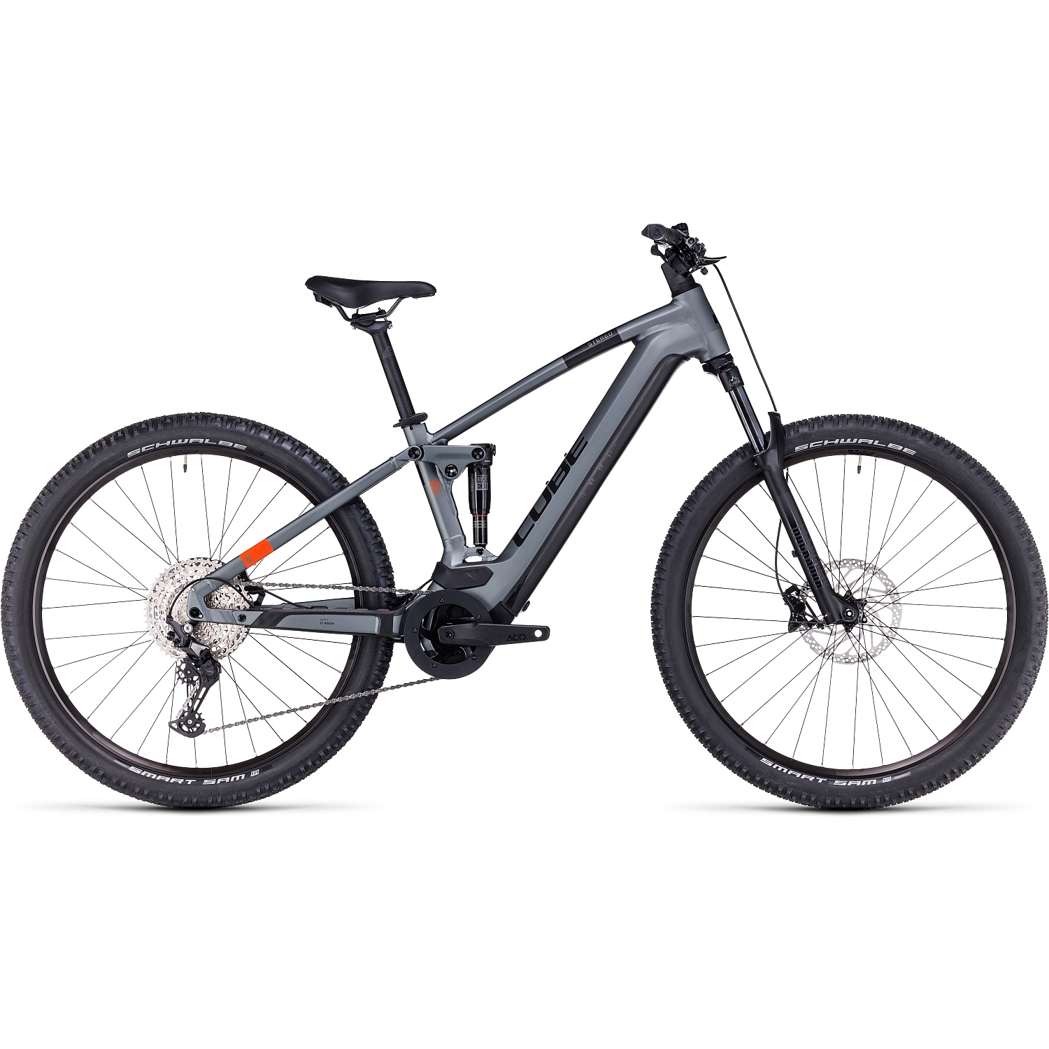 Produktbild von CUBE STEREO HYBRID 120 Pro 750 - E-Mountainbike - 2023 - flashgrey / orange
