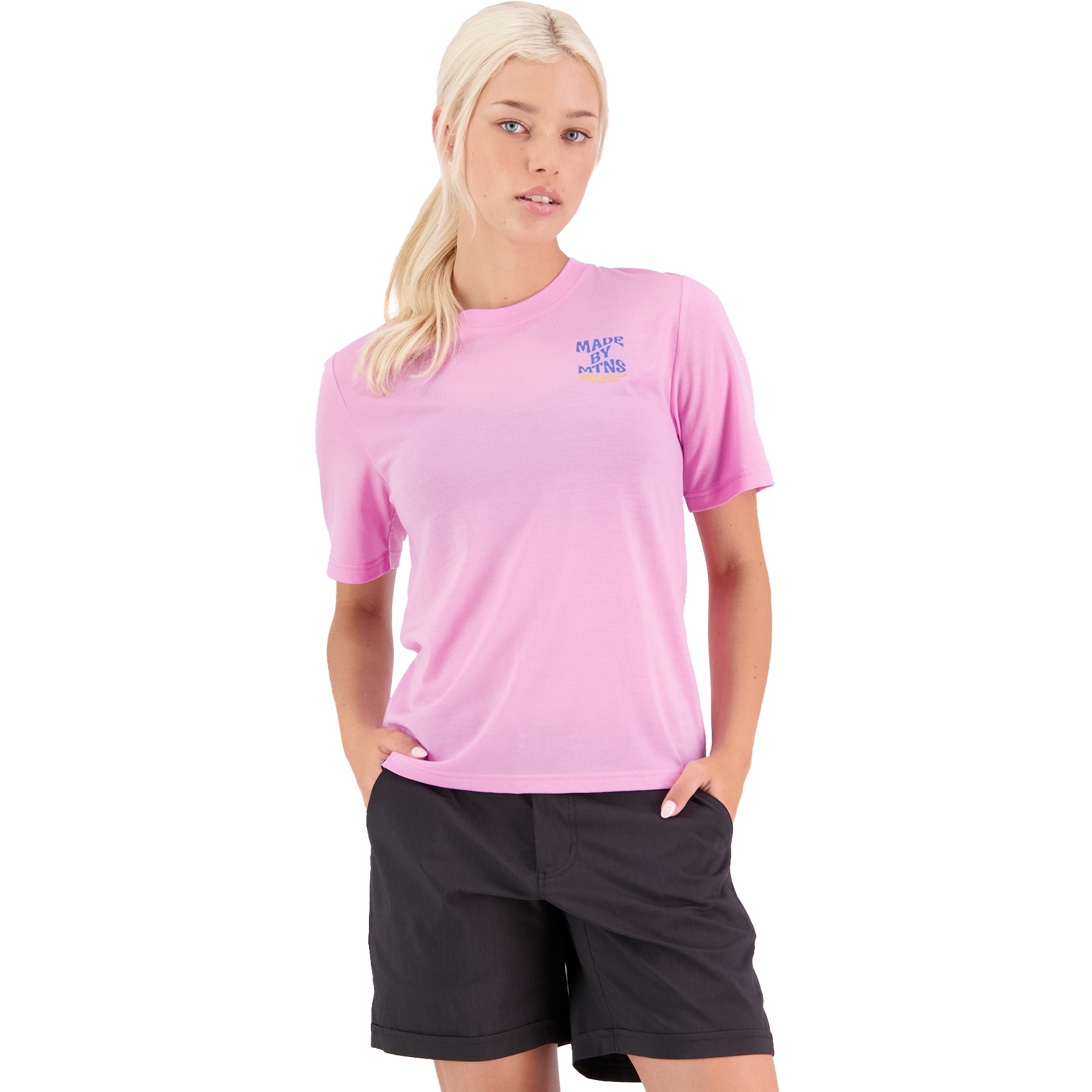 Produktbild von Mons Royale Icon Merino Air-Con Relaxed T-Shirt Damen - pop pink