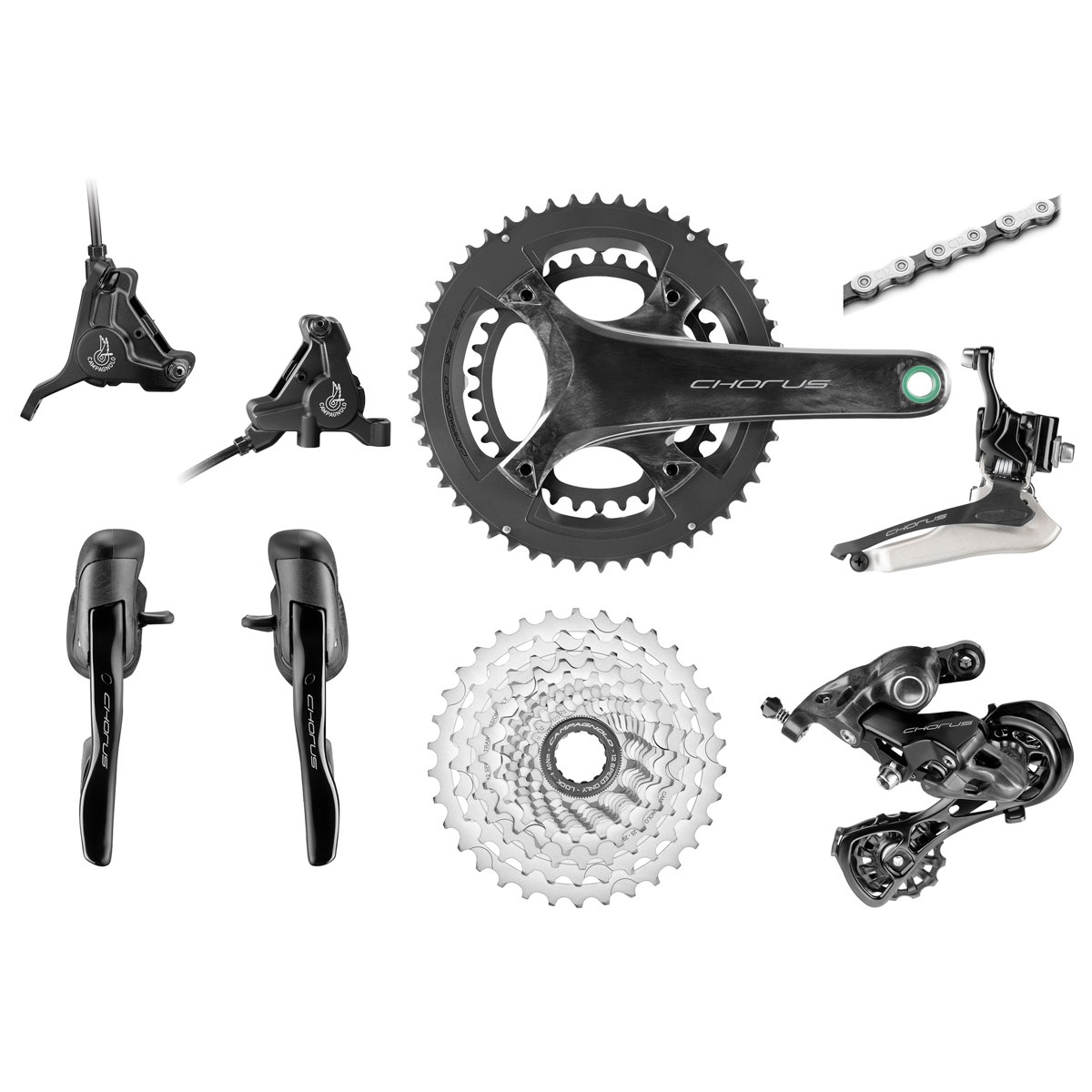 Picture of Campagnolo Chorus Groupset 2x12-speed - Hydraulic Disc Brake - Flat Mount