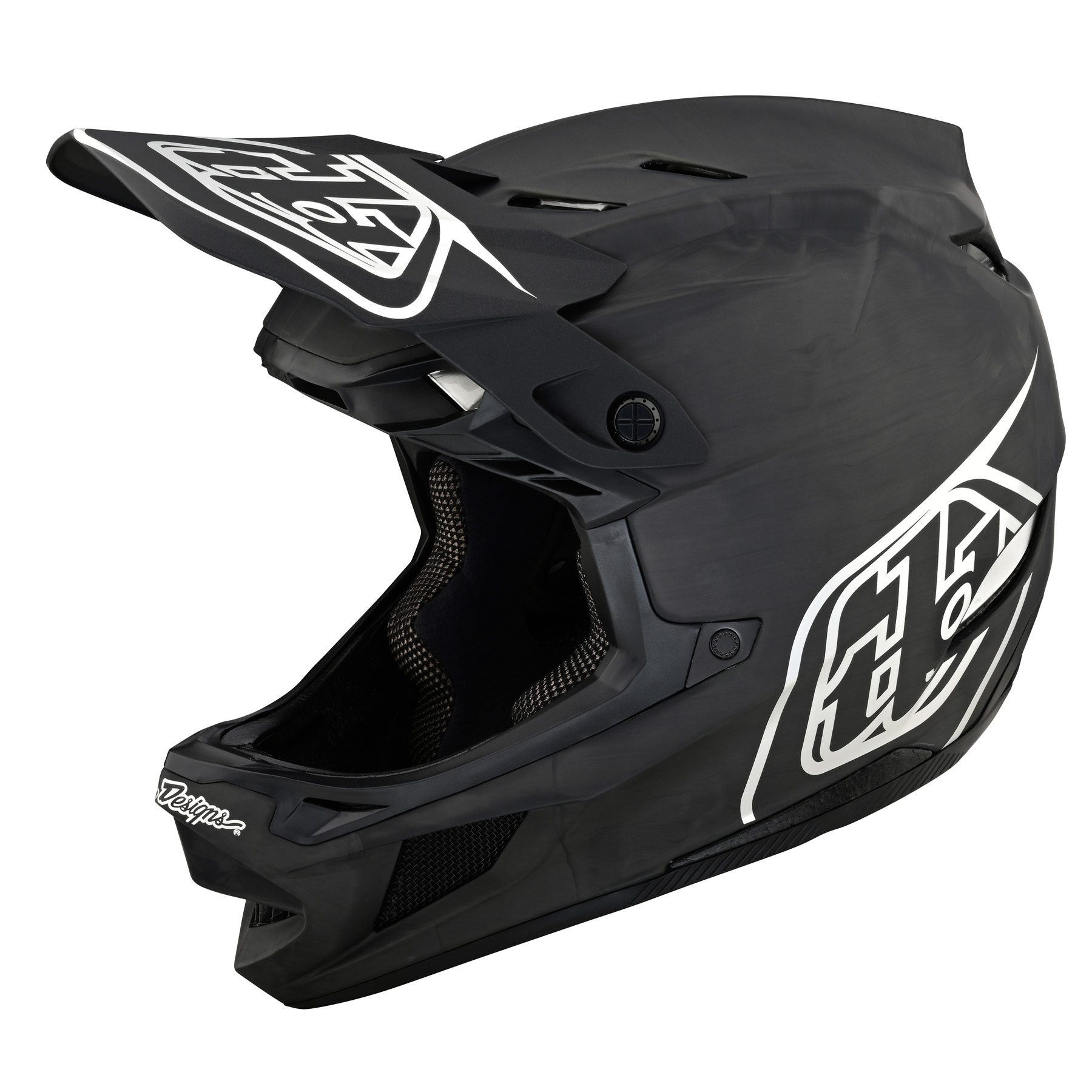 Image of Troy Lee Designs D4 Carbon MIPS Helmet - Stealth Black/Silver
