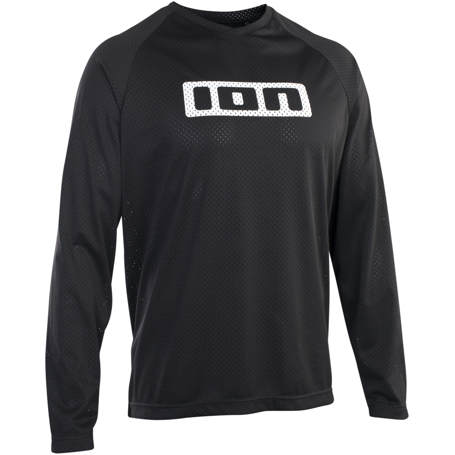 Productfoto van ION Bike Tee Shirt met Lange Mouwen Logo - Zwart 47220