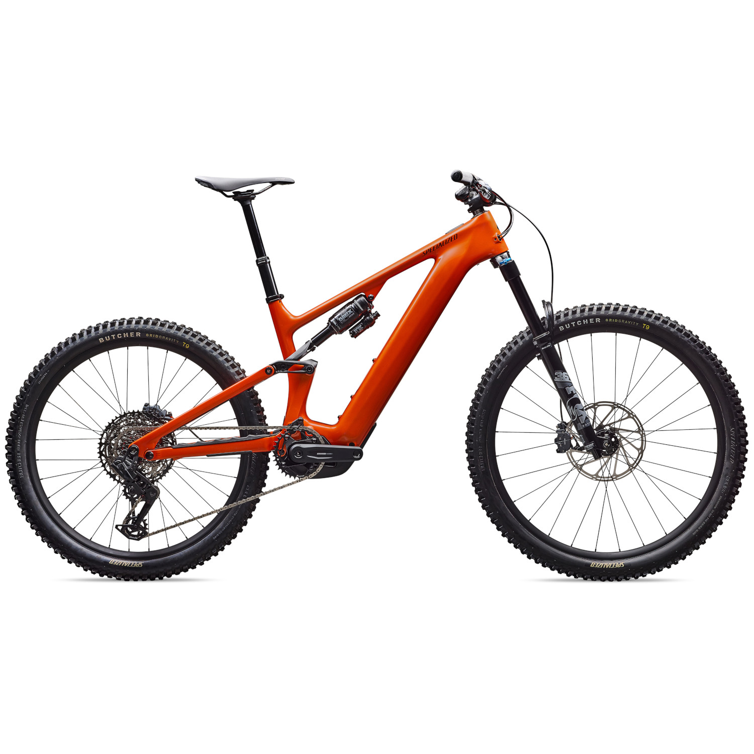 Picture of Specialized TURBO LEVO 4 COMP - Electric Carbon Mountain Bike - 2026 - gloss orange tint over silver dust / dark navy