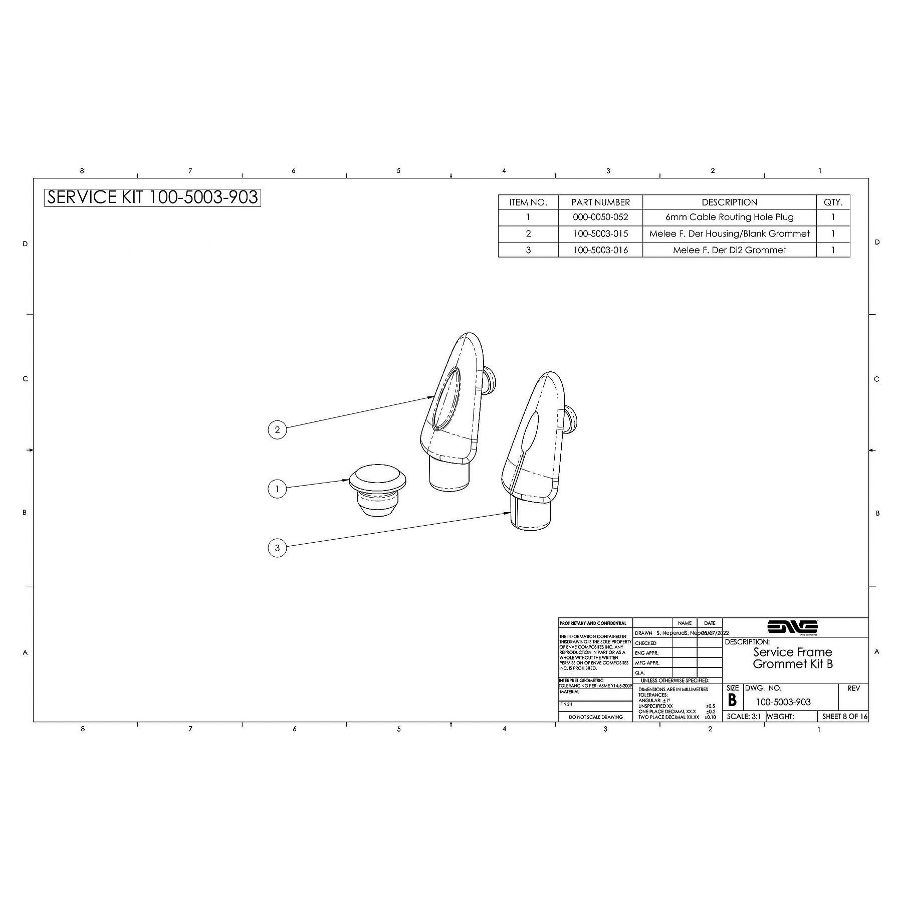 Produktbild von ENVE Leitungsführung-Set B - 100-5003-903
