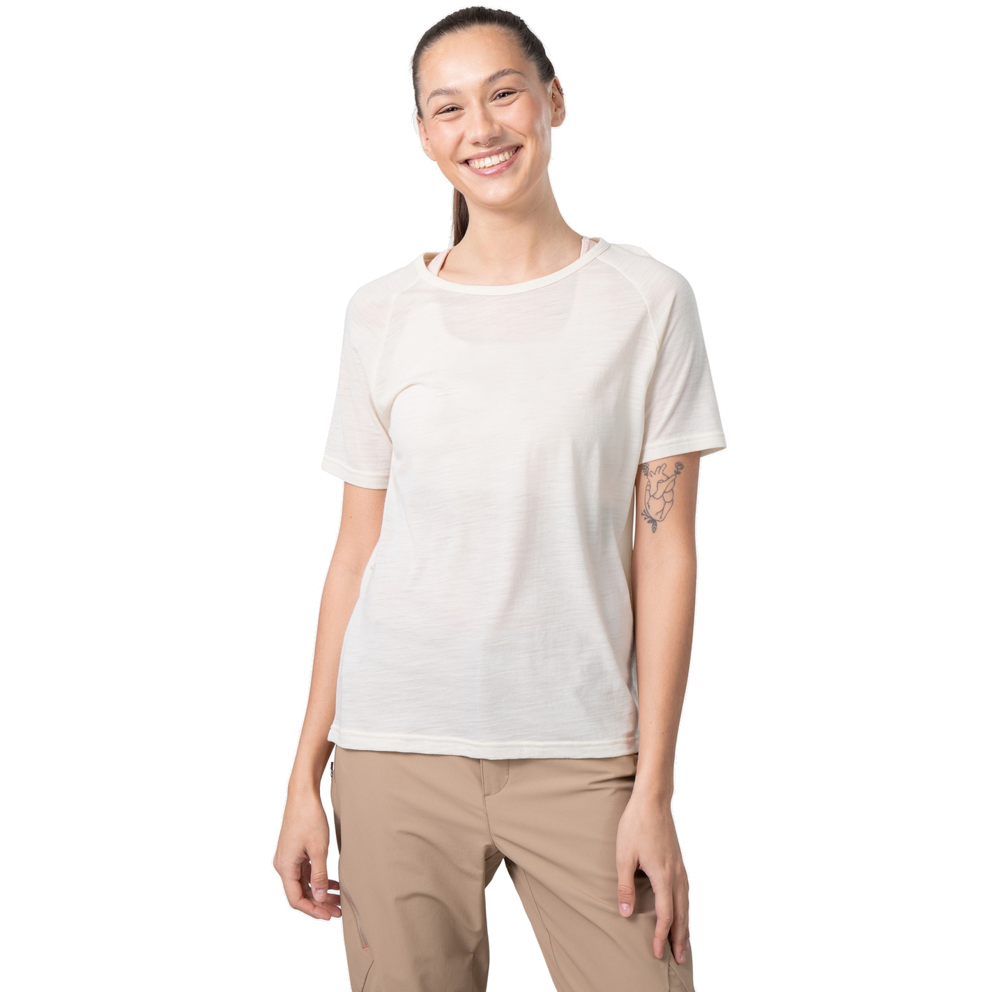 Picture of Kari Traa Sanne Wool T-Shirt Women - light beige