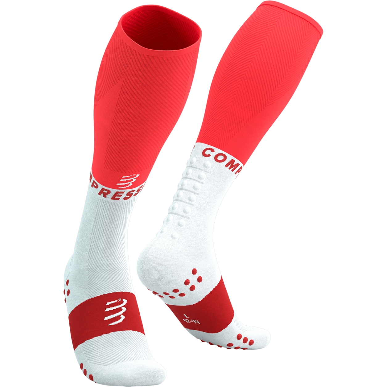 Photo produit de Compressport Chaussettes de Compression - Full Oxygen - fluo red