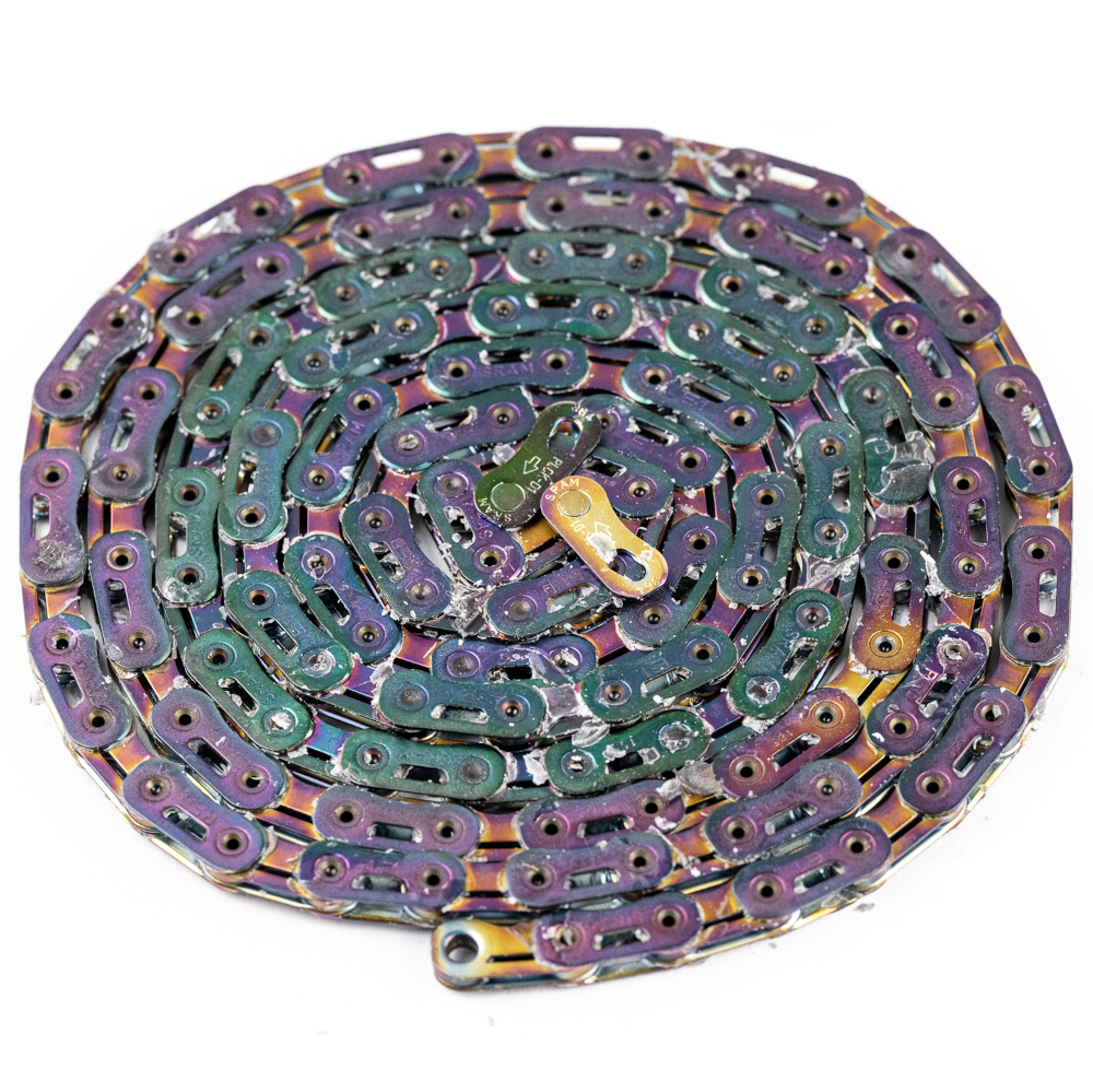 ProWaxed SRAM RED Chain Flattop 12-speed E1 prewaxed rainbow