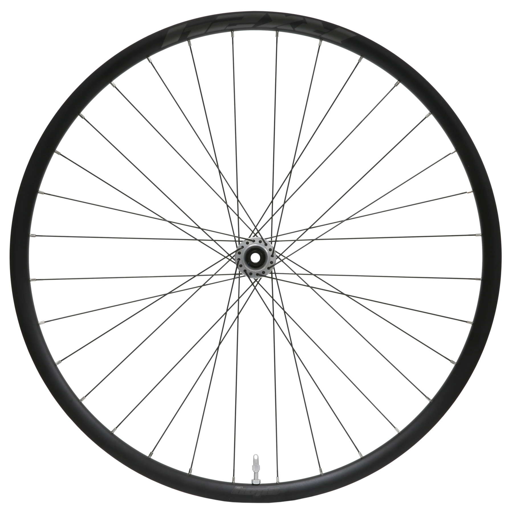 Productfoto van Hope RX24 - Pro 5 Voorwiel - 28&quot; | Clincher | 24 Gaten | Centerlock - 12x100mm - zilver