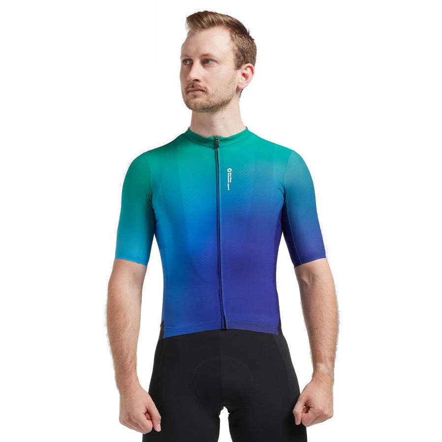 Productfoto van Black Sheep Cycling Racing Climbers Short Sleeve Jersey - Atlantis Blue Glaze