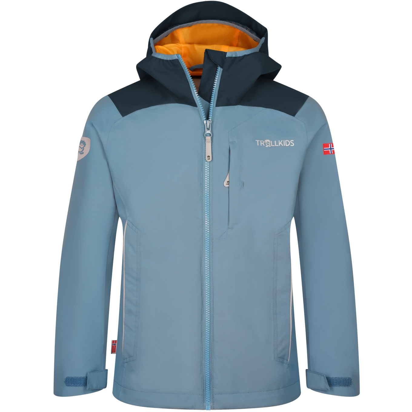 Bild von Trollkids Bergen Jacke Kinder - steel blue/schwarz/mango
