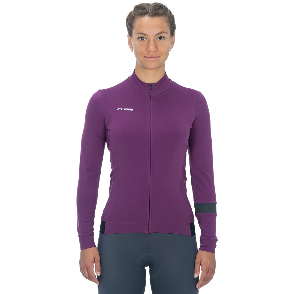 Productfoto van CUBE BLACKLINE Fietsshirt met Lange Mouwen Dames - violet