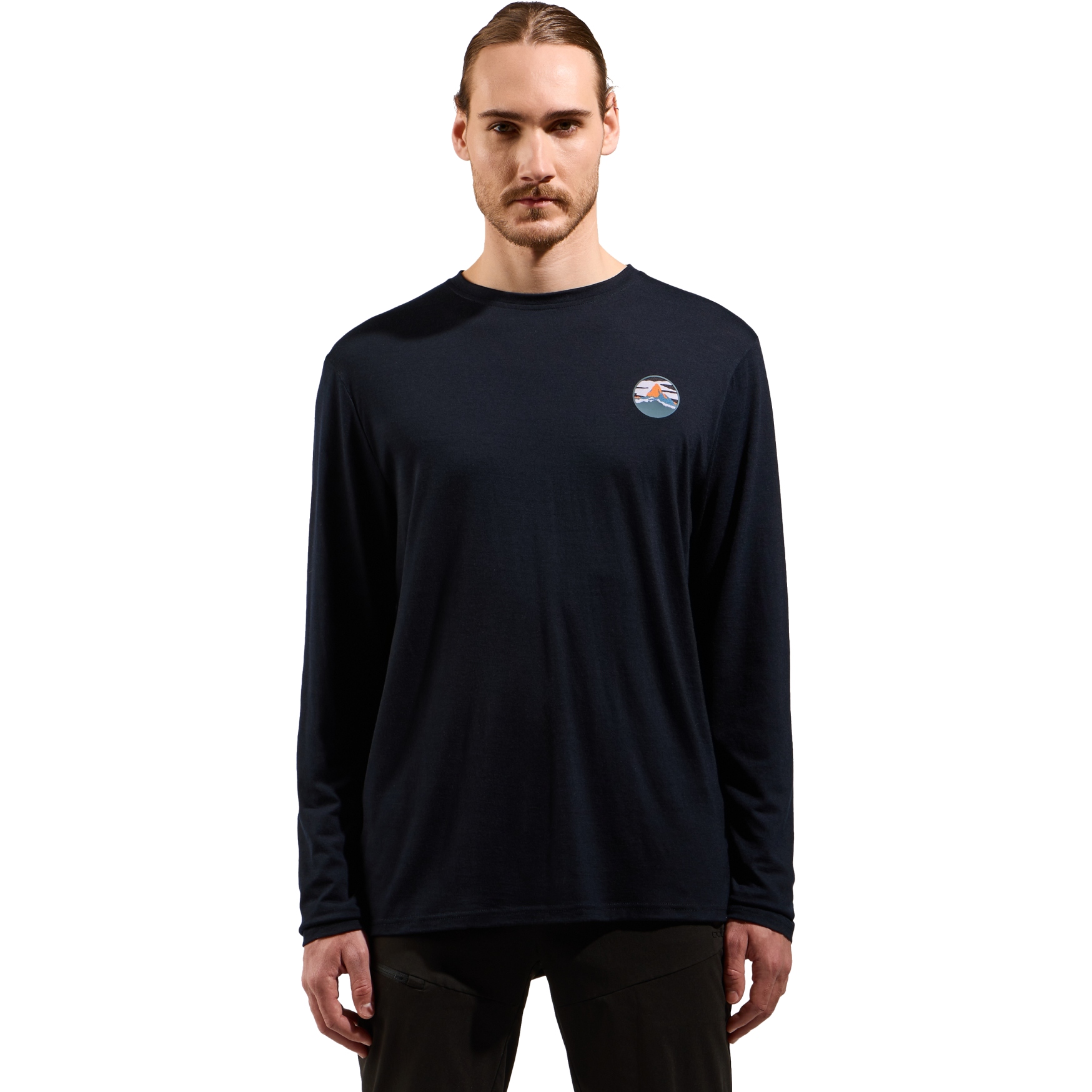 Black Crevice Camiseta De Manga Larga Para Hombre De