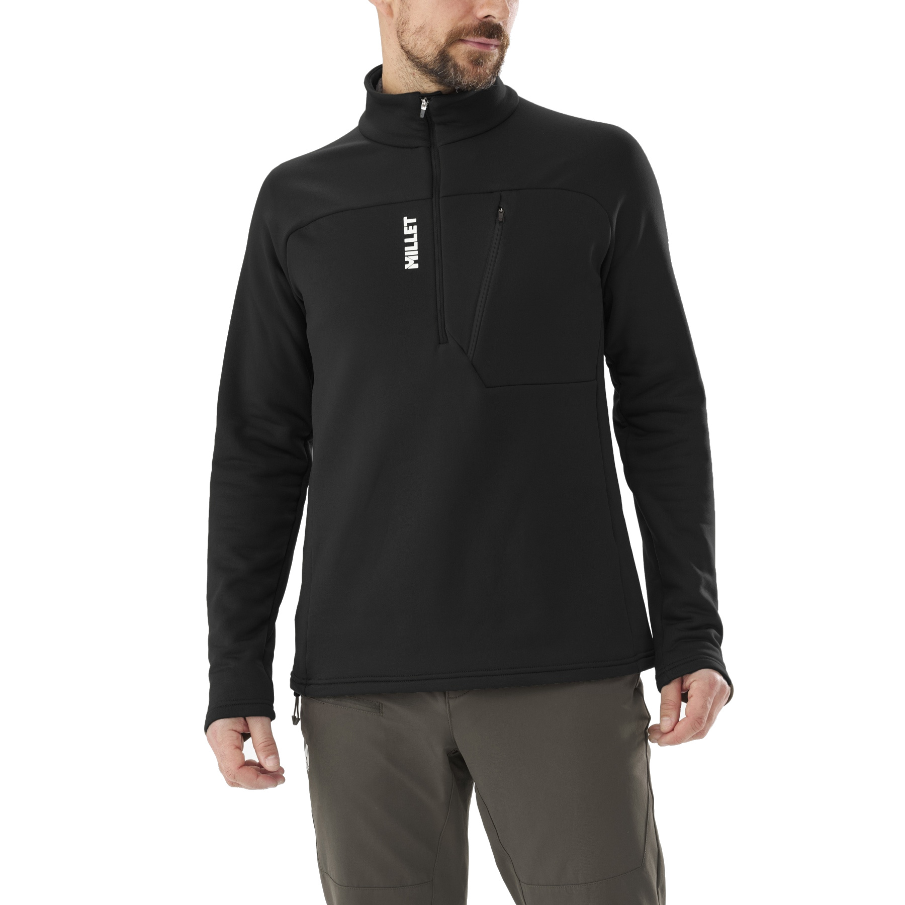Millet Seneca Zip Fleece Pullover Men - Black | BIKE24
