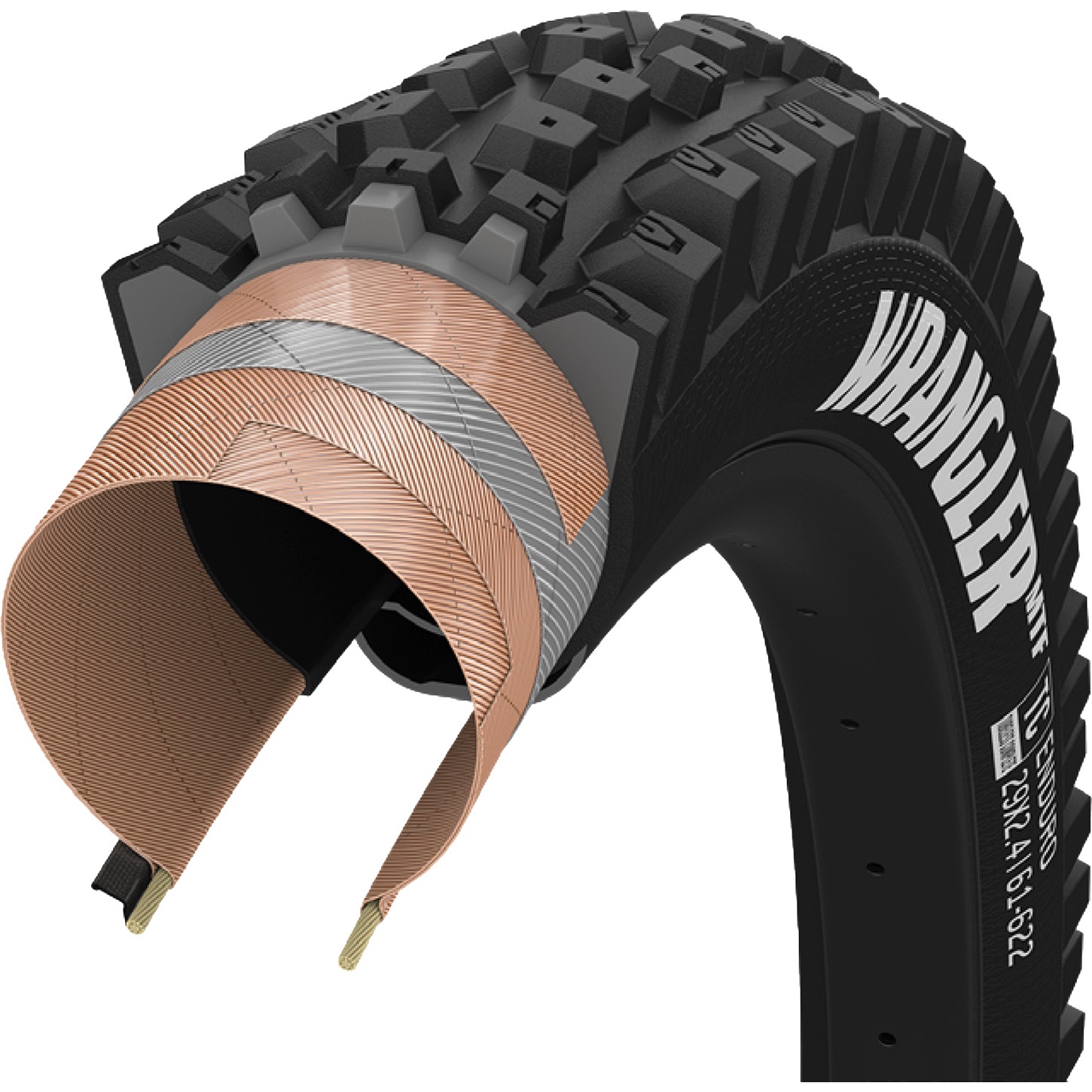 Goodyear Wrangler MTF - Эндуро - Бескамерная полностью складывающаяся шина - 29x2,60