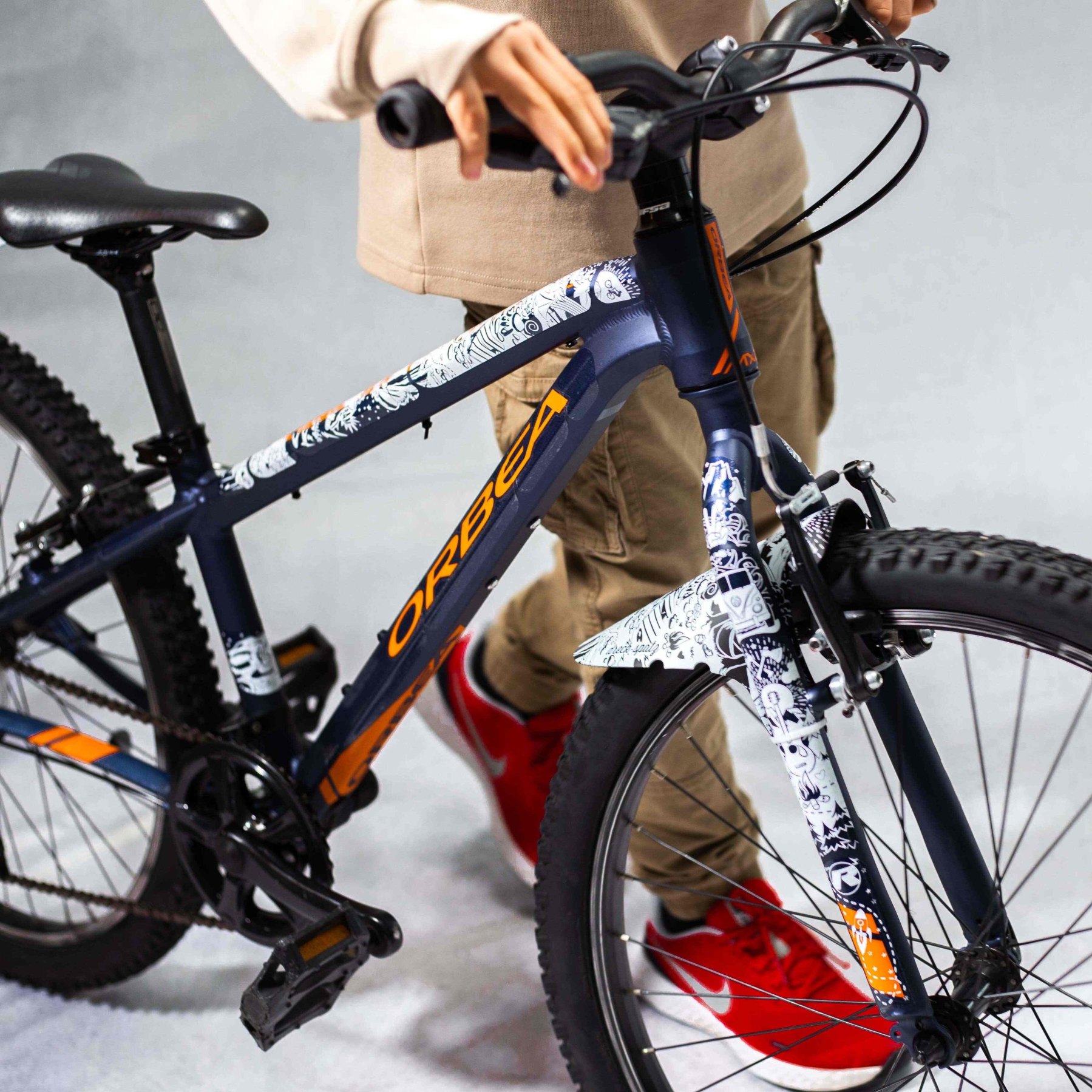 Film de Protection Peinture Cadre Vélo Autocollants Chaînes