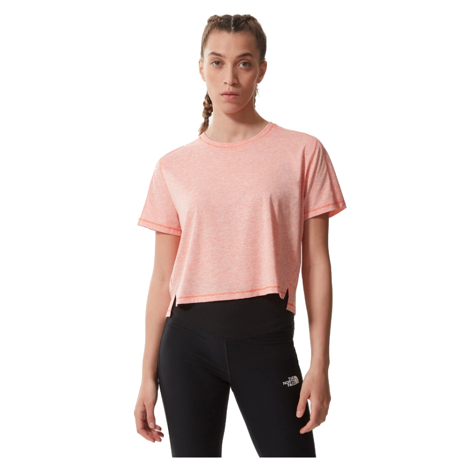 Image of The North Face Women's Active Trail Dawn Dream T-Shirt - Emberglow Orange Heather