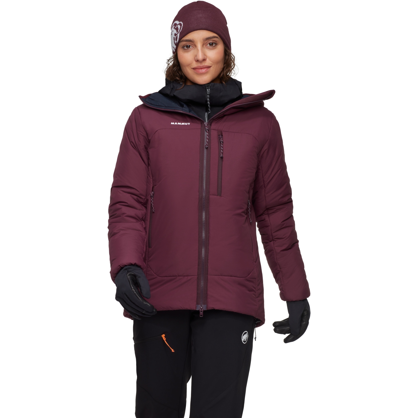 Bild von Mammut Rime Pro Belay Isolationsjacke mit Kapuze Damen - vin-black