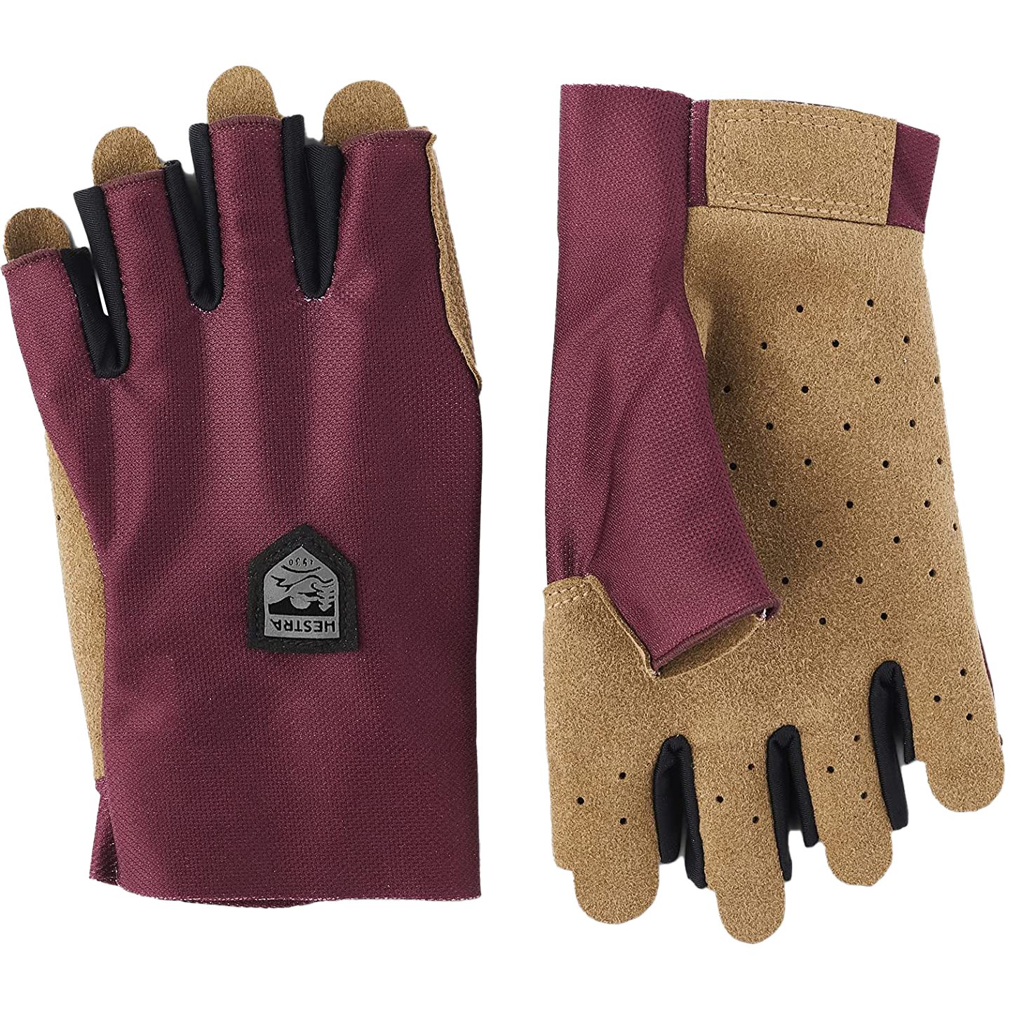 Productfoto van Hestra Ventair Short - 5 Finger Fietshandschoenen - donkerrood