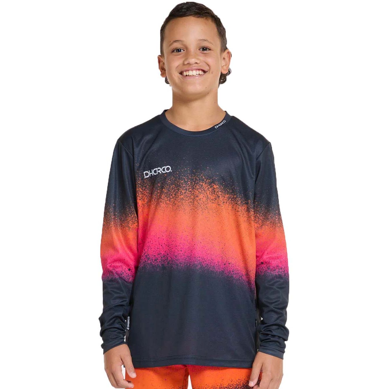 Productfoto van DHaRCO Gravity Fietsshirt met Lange Mouwen Kinder - Black Snake