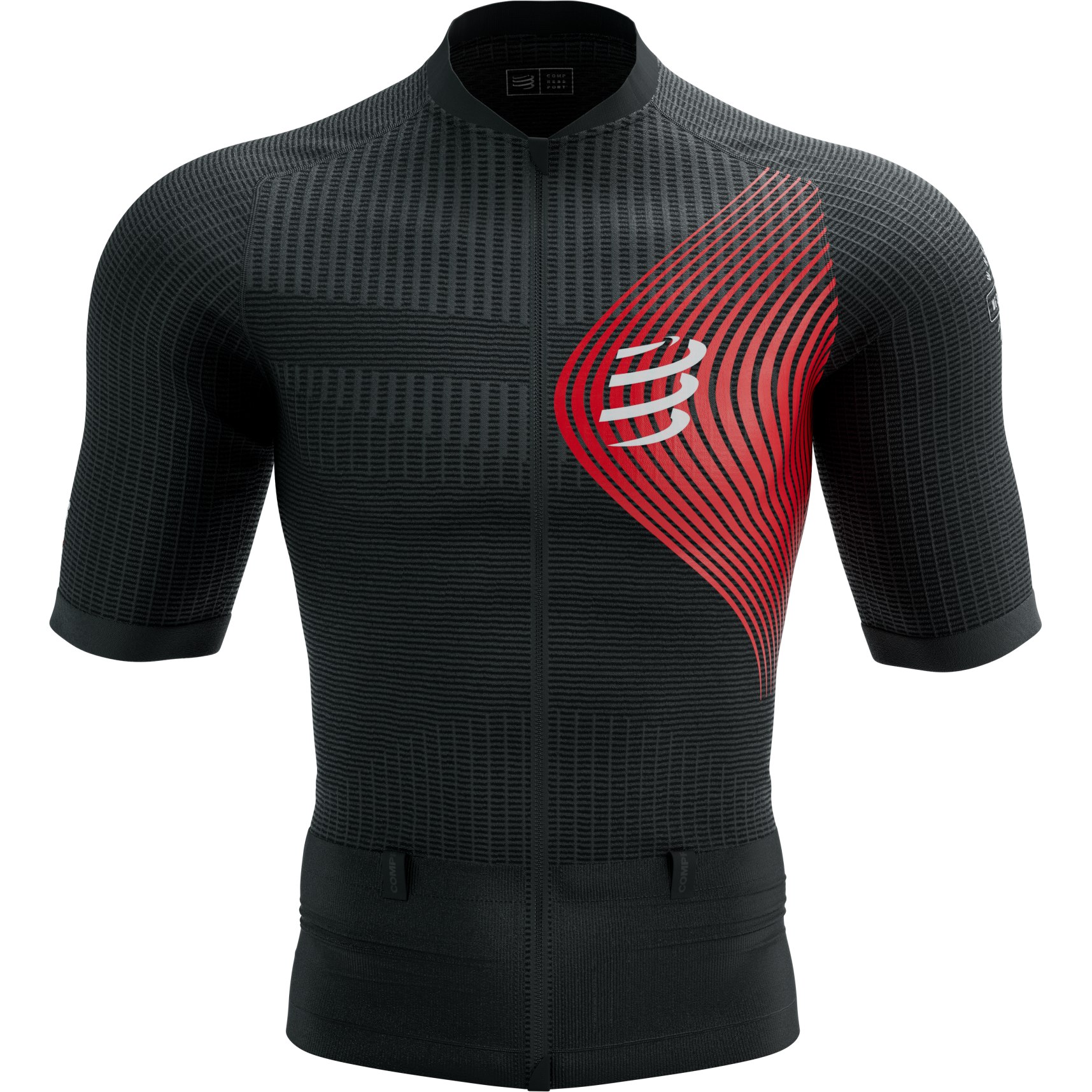 Produktbild von Compressport Trail Postural Kurzarmshirt - schwarz/rot