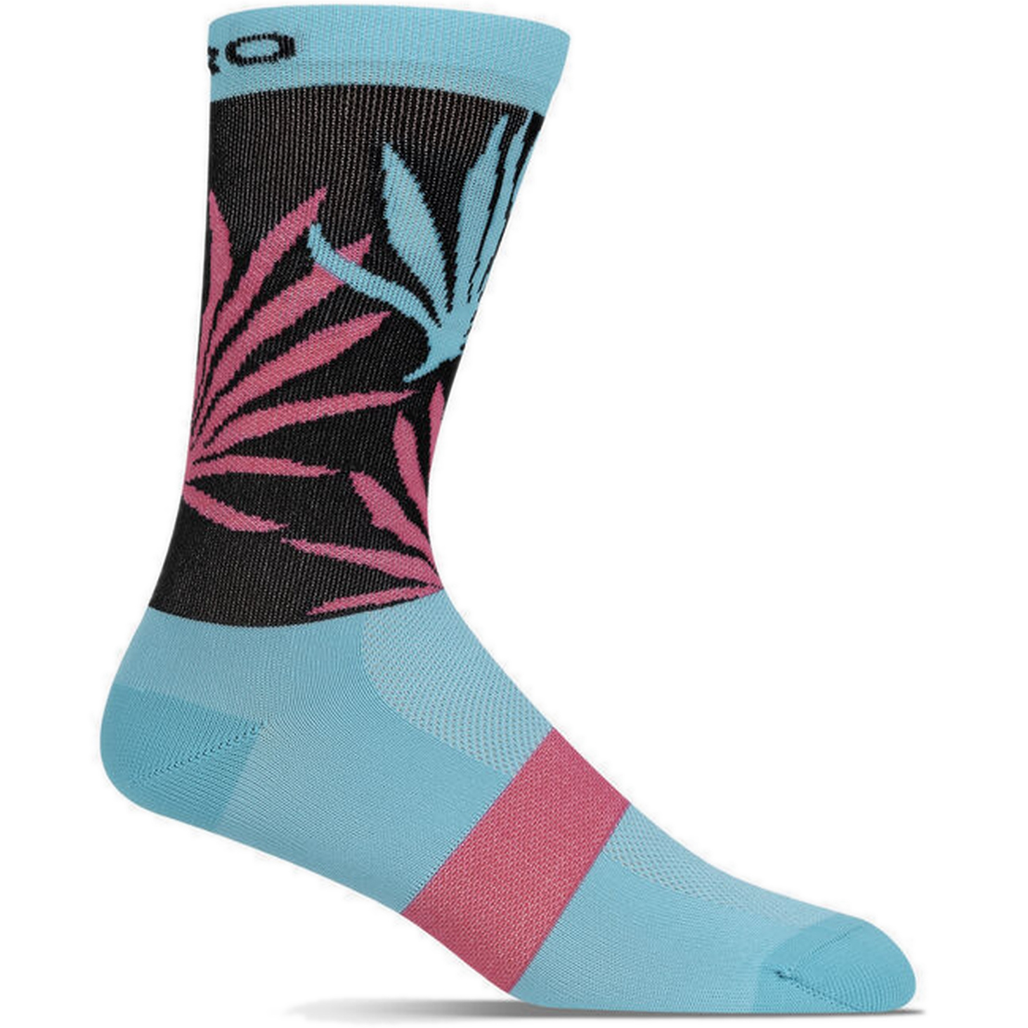 Image of Giro Comp Racer High Rise Socks - screaming teal/neon pink