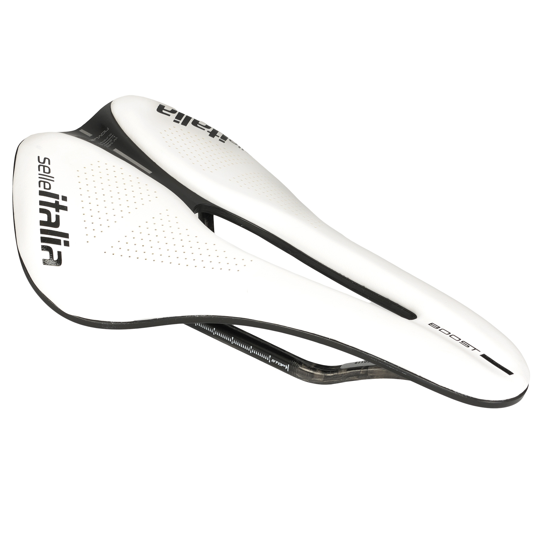 Produktbild von Selle Italia Novus Boost EVO Sattel - Superflow | Kit Carbonio - Limitierte Edition - L3 | weiß