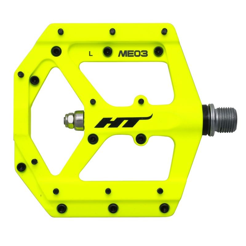 Image of HT ME03 EVO+ Flat Pedal Magnesium - neon yellow