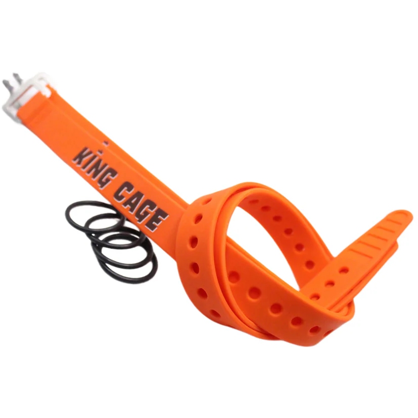 King Cage Longer Thing Cage + Voile Straps - Titanium | BIKE24