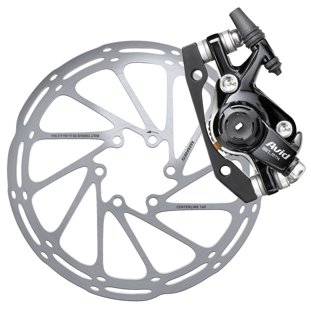 Picture of SRAM BB7 Mountain S Mechanical Disc Brake Caliper (CPS) - incl. Adapter &amp; Disc