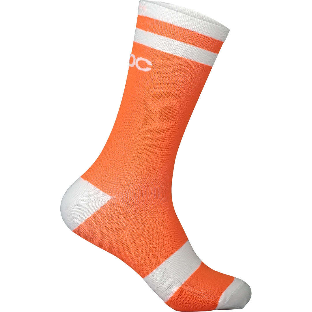 Produktbild von POC Lure MTB Socken lang - 8040 zink orange/hydrogen white