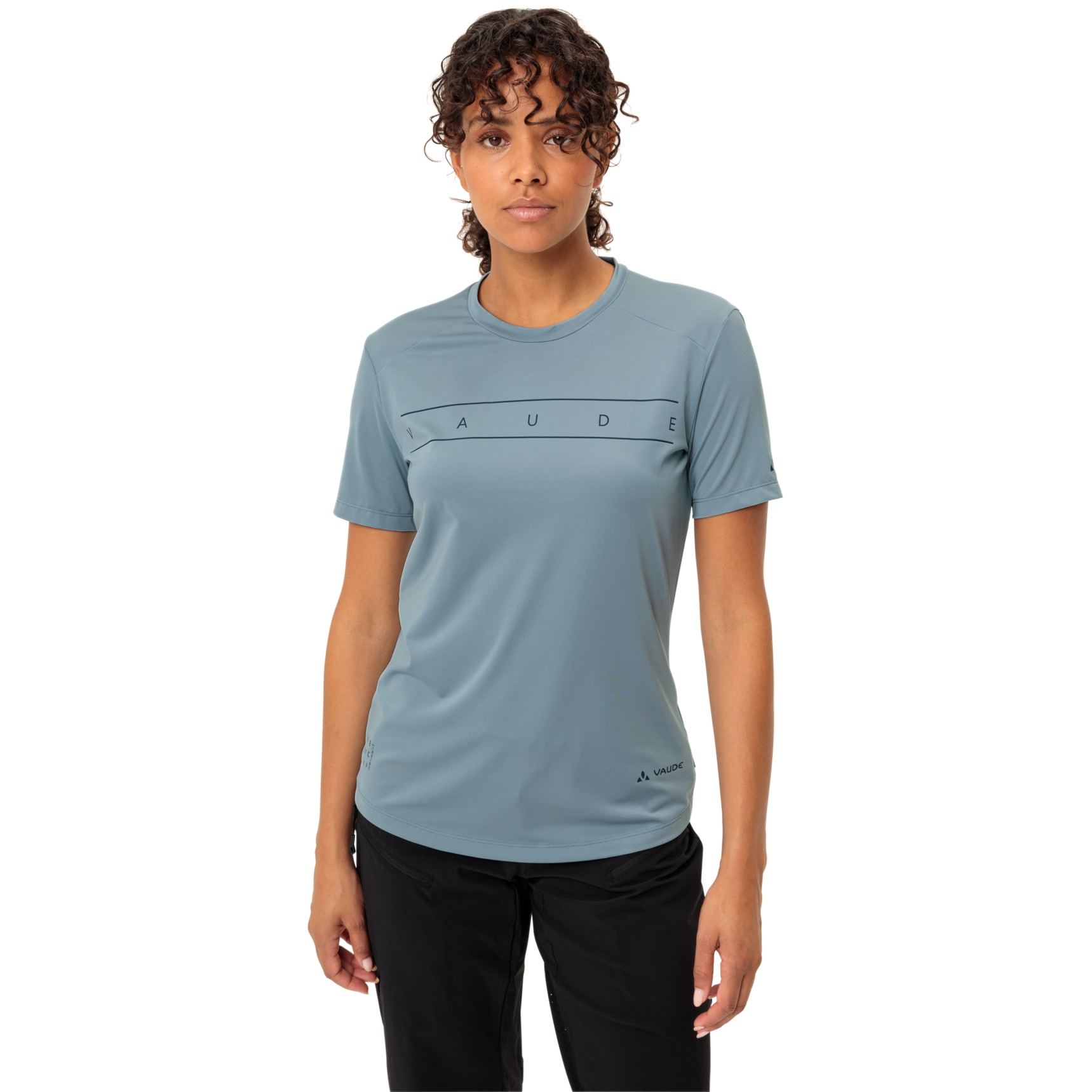 Productfoto van Vaude Qimsa Logo Shirt met Korte Mouwen Dames - nordic blue