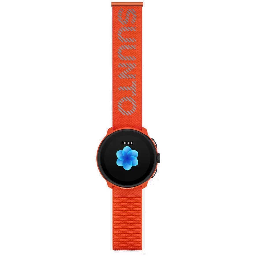 22 ATH7 LOOP Textiele Polsband – Koraal Oranje, Maat S+M, Klittenband – Compatibel Met Suunto Ocean, Vertical, Race, 9 Peak Pro & Meer