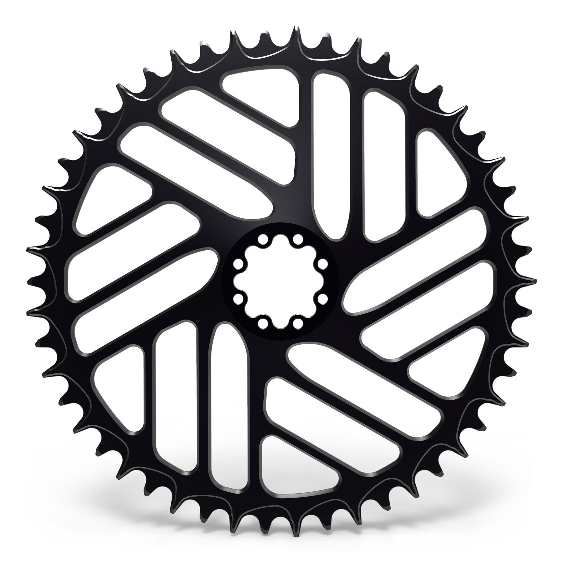 Picture of Alugear Beach Ball Narrow Wide Boost MTB Chainring - 1x SRAM 8-Bolt Direct Mount - black