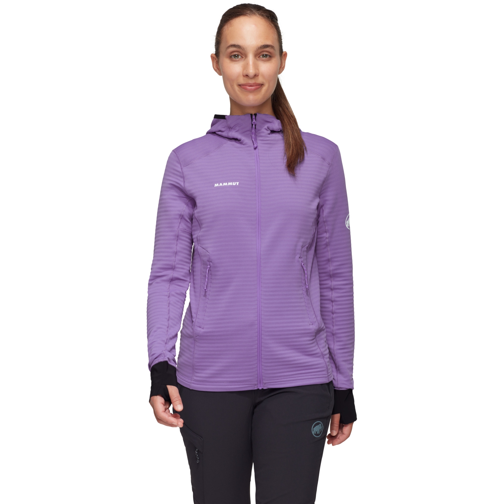 Picture of Mammut Taiss Light Midlayer Hooded Jacket Women - lavandin-black