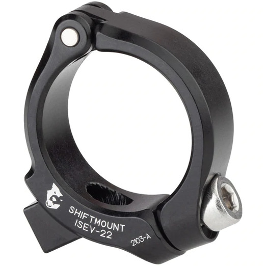 Picture of Wolf Tooth ShiftMount Clamp for Mounting Shimano I-Spec EV Shifter to MTB Handlebar - 22.2 mm - black