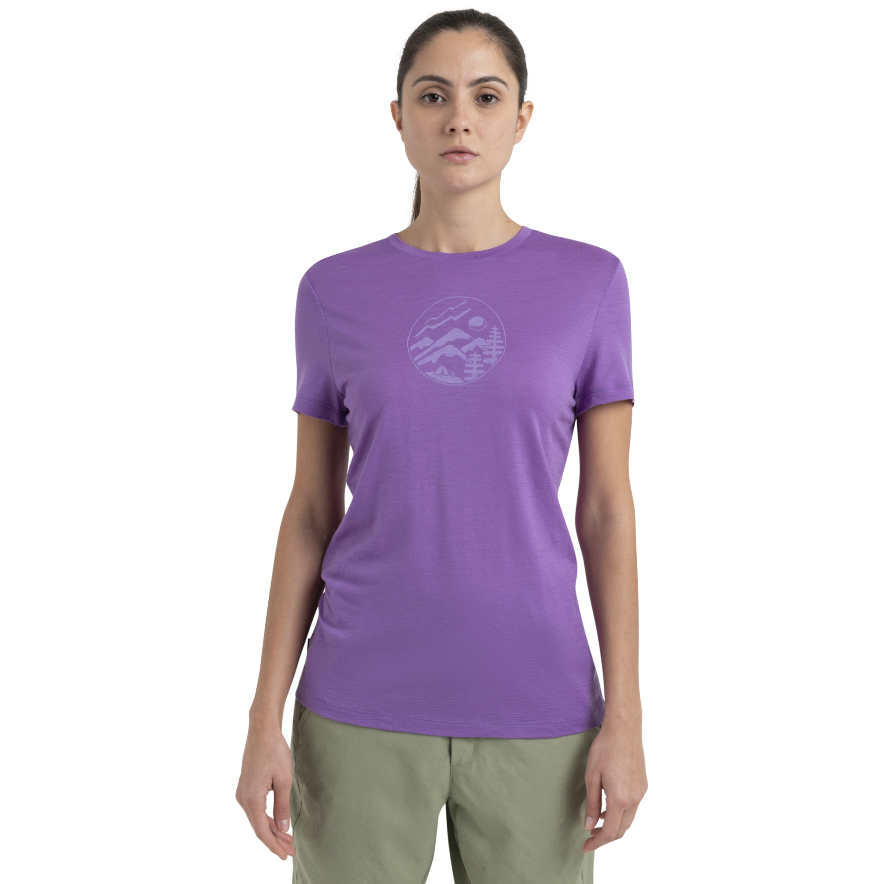 Productfoto van Icebreaker Merino 150 Tech Lite III T-Shirt Camping Circle Dames - Magic