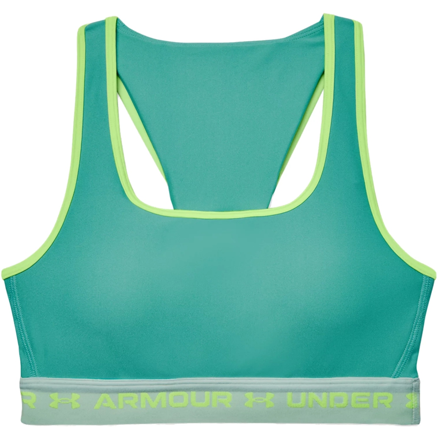 Produktbild von Under Armour Damen Armour® Mid Crossback Pocket Sport-BH - Neptune/Sea Mist/Quirky Lime
