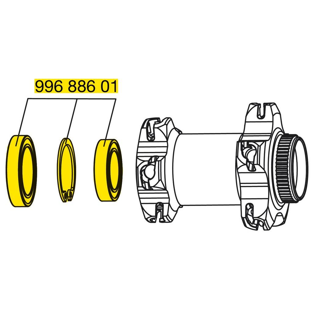 Picture of Mavic Front Wheel Hub Bearings 9/15 Disc Centerlock - 99688601