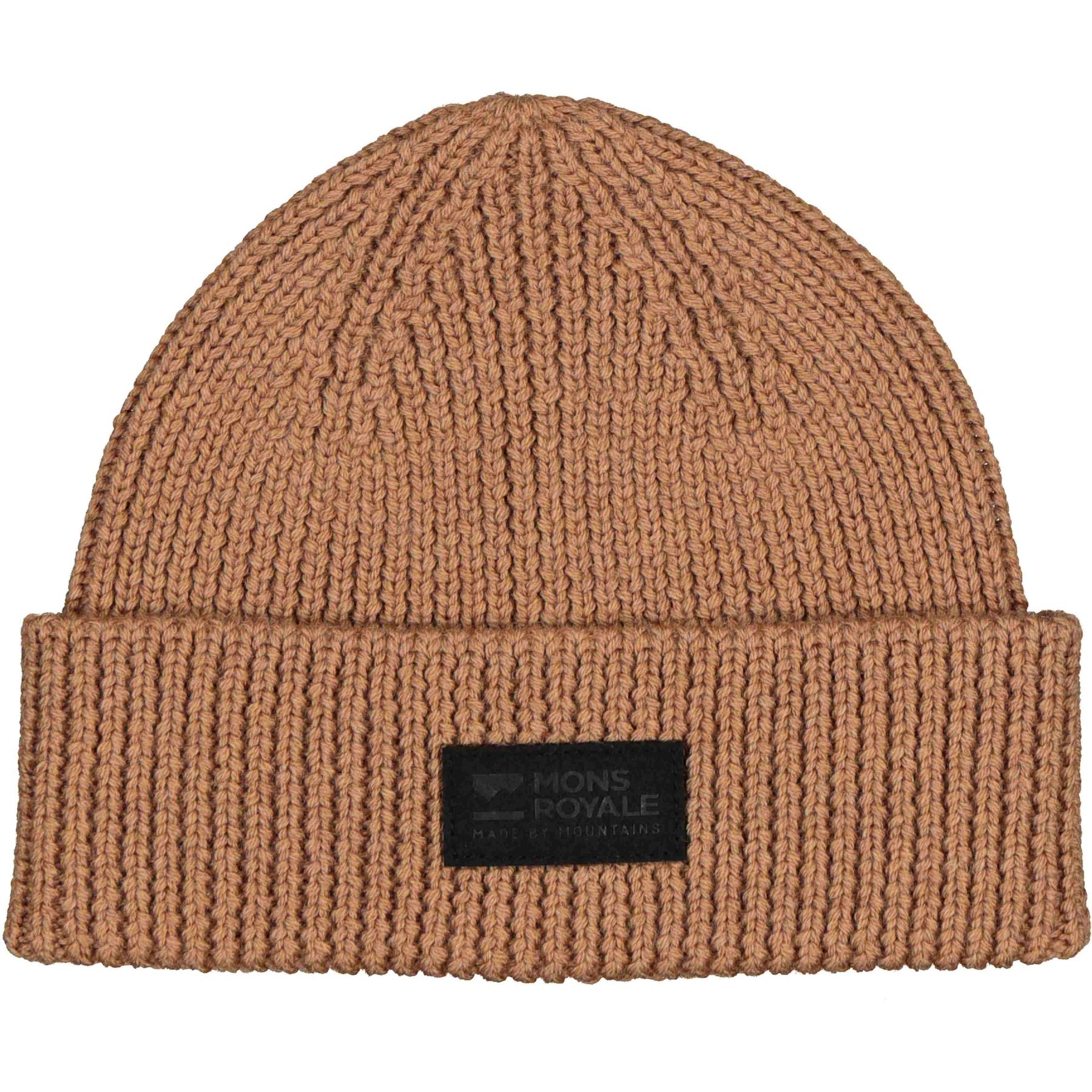 Picture of Mons Royale Fishermans Beanie - toffee marl