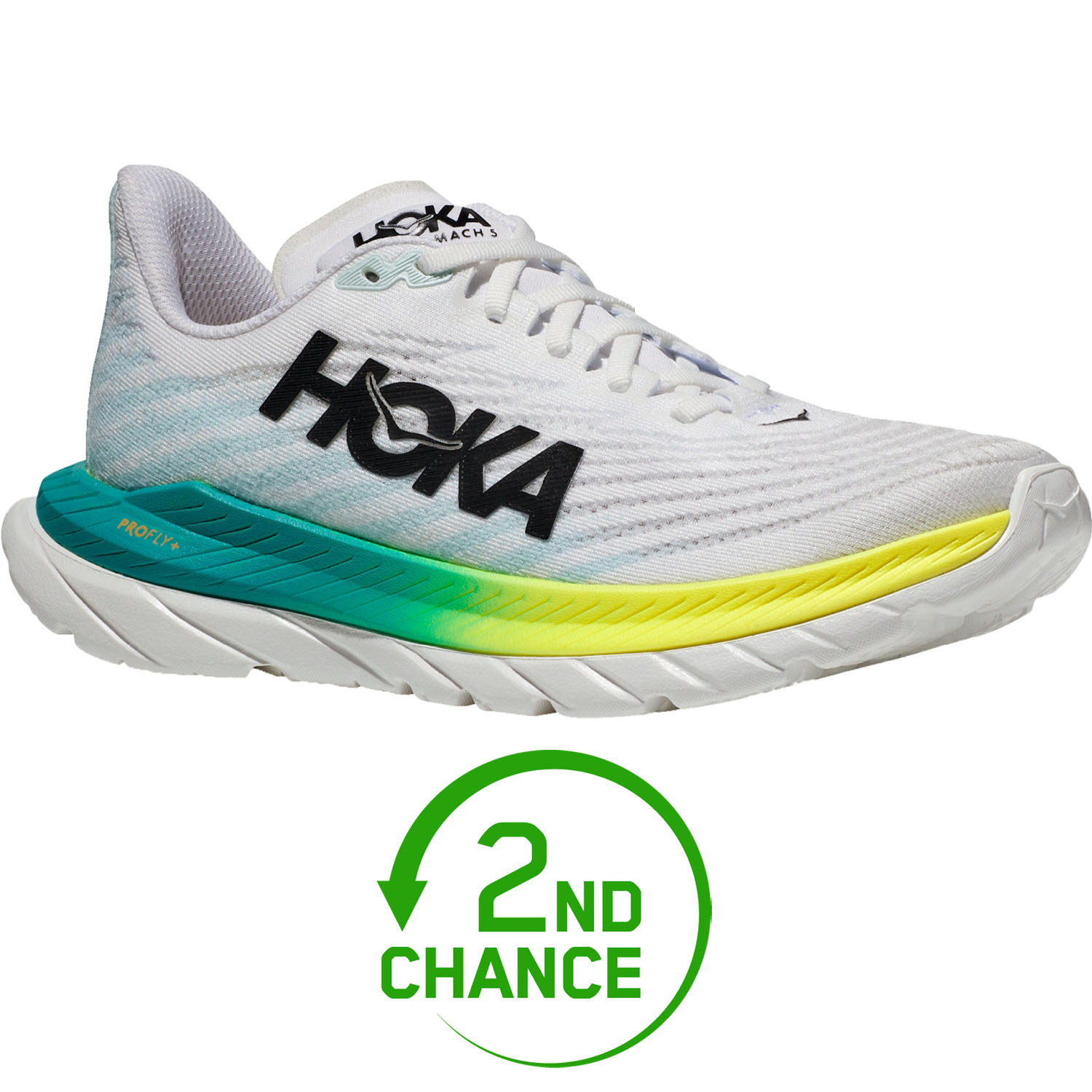 Picture of Hoka Mach 5 Running Shoes Women - white / blue glass - 2nd Choice