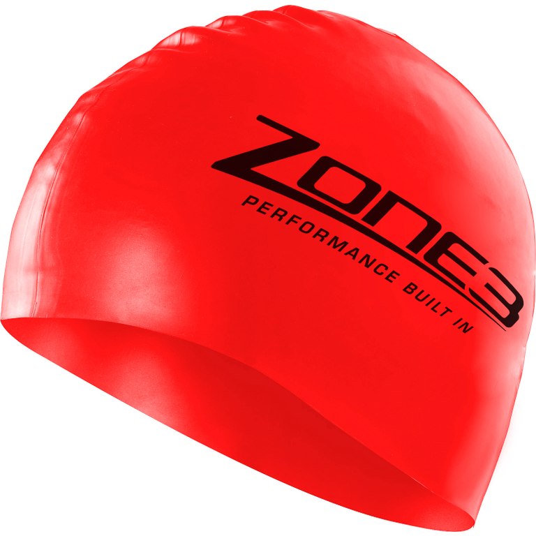 Image of Zone3 Silicone Swim Cap - red