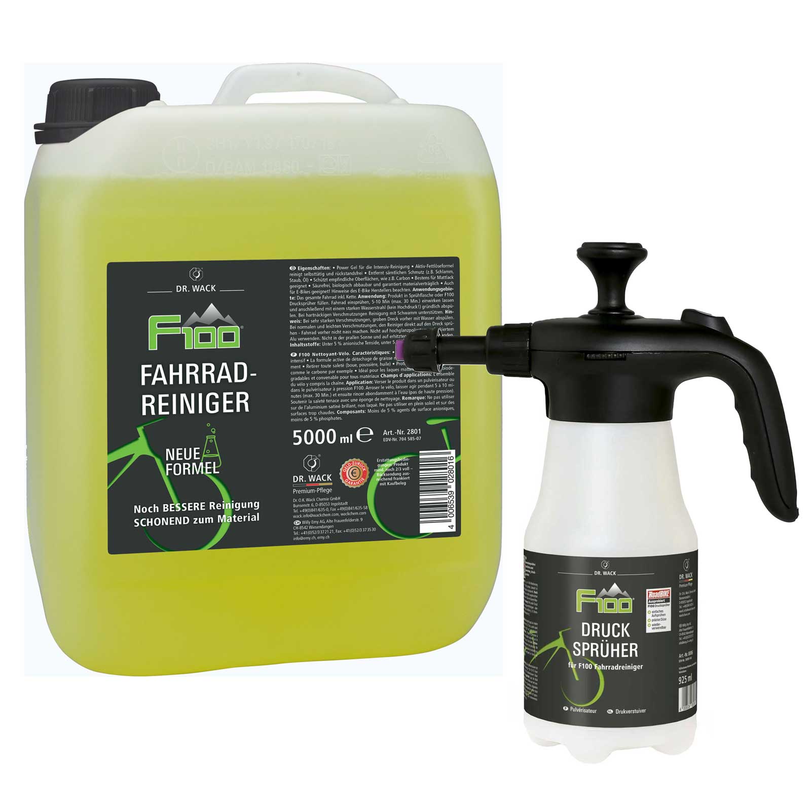 Picture of Dr. Wack F100 Bicycle-Cleaner Bundle - 5 Litre Canister with Pressure Sprayer