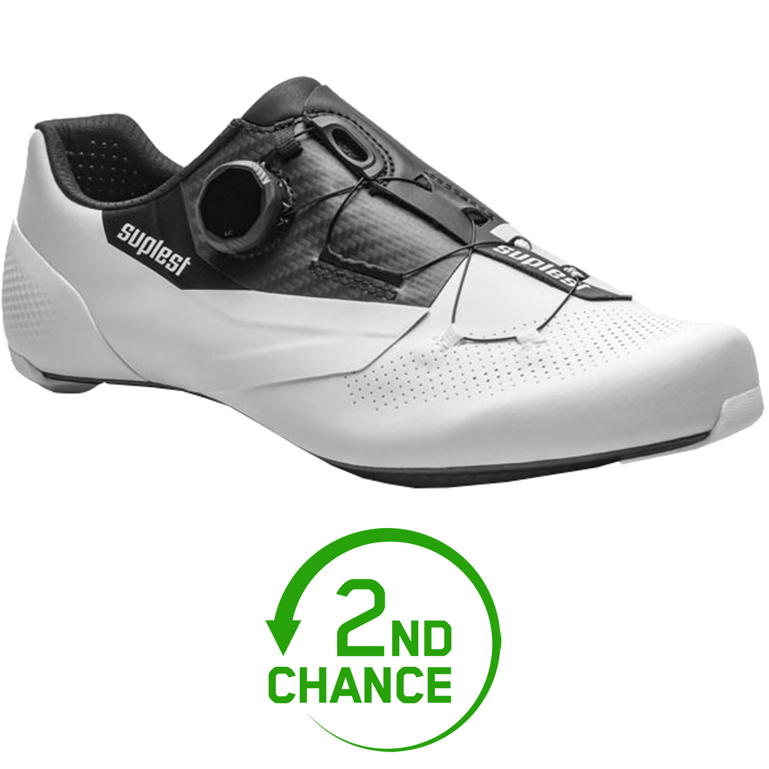 Produktbild von Suplest EDGE+ 2.0 Performance BOA Li2 Carbon Composite Rennradschuhe - weiß/schwarz 01.080. - B-Ware