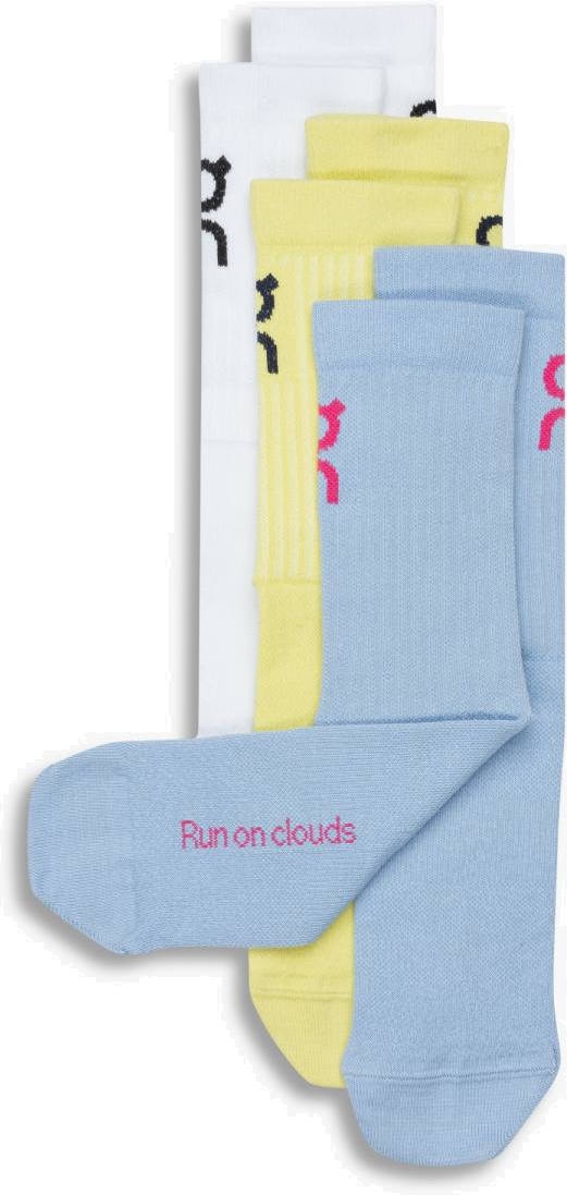 Picture of On Logo Sock 3-Pack Unisex - White | Zest | Stratosphere