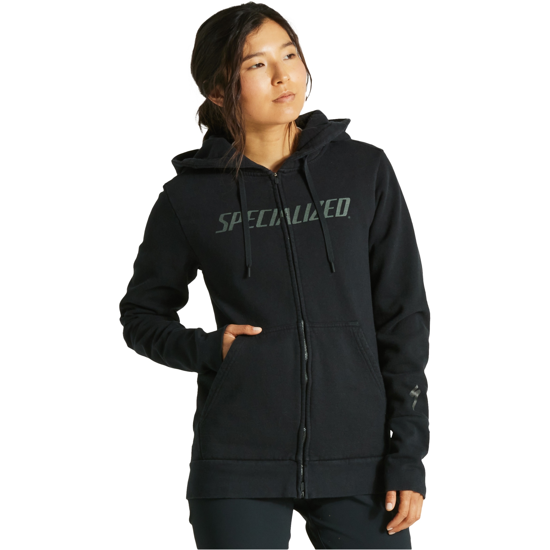 Picture of Specialized Legacy Wordmark Zip-Up Hoodie Women - black