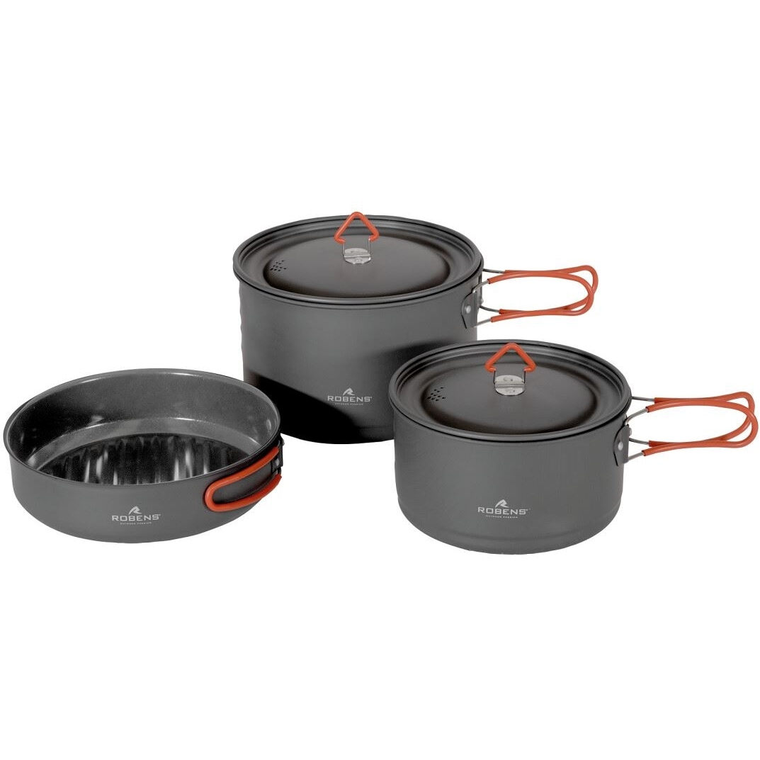 Photo produit de Robens Kit d&#039;ustensiles de cuisine - Basecamp Pro Ceramic XL - Black