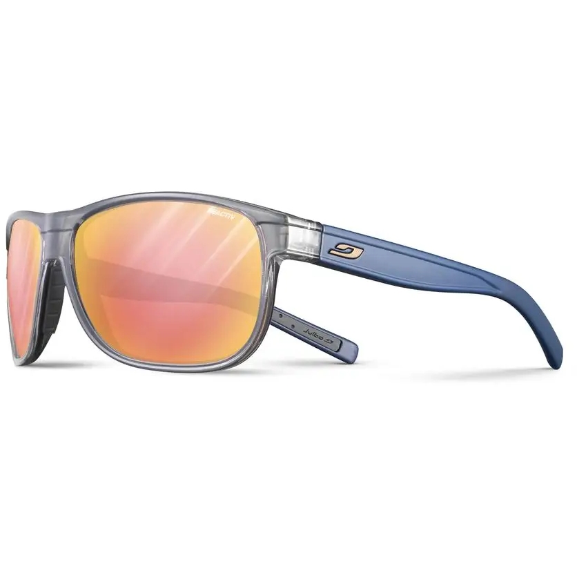 Picture of Julbo Renegade M Reactiv Sunglasses - Grey Translucent Glossy Blue / Pink Gold  1-3 Glare Control