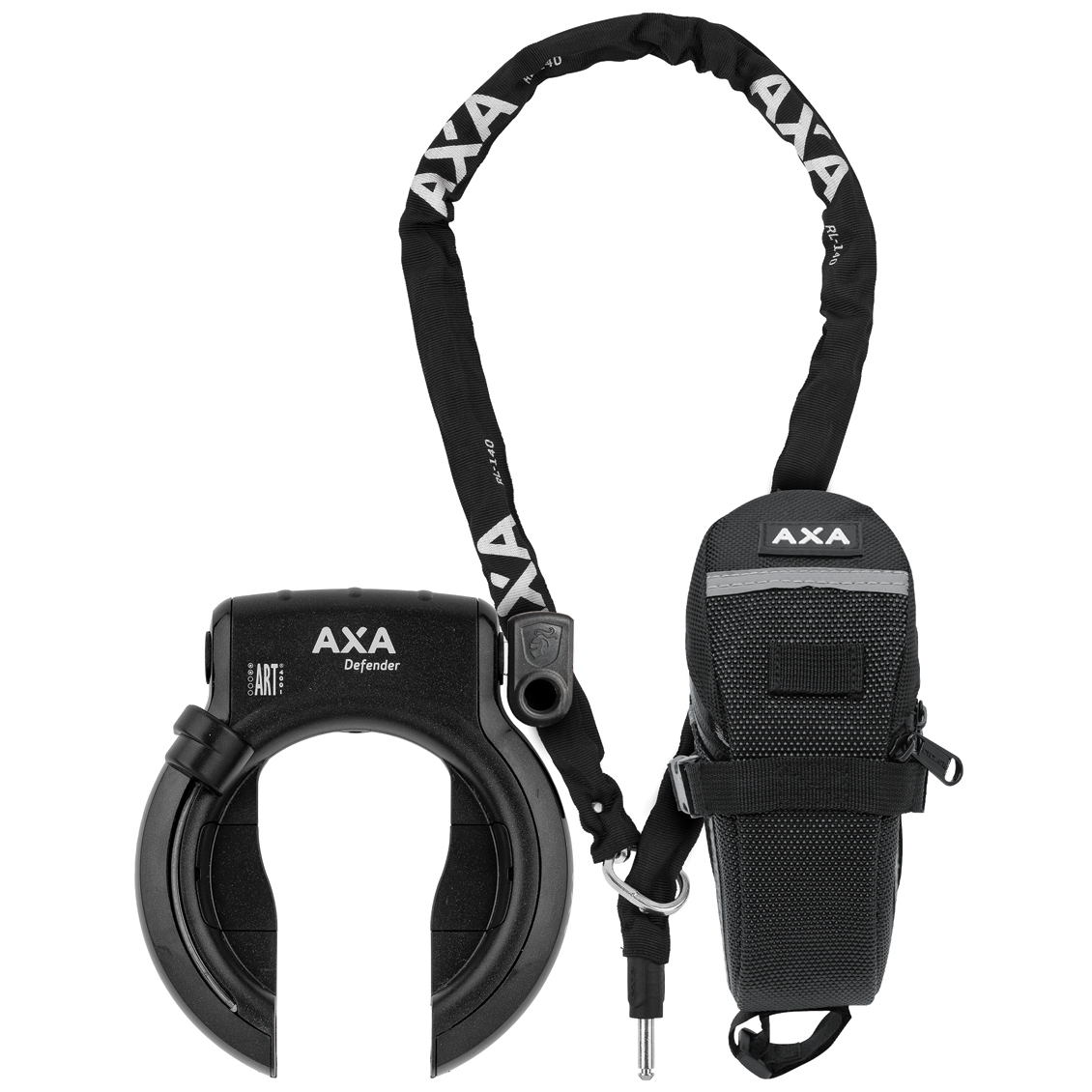 Productfoto van AXA Defender Frameslot + RLC 140 Kettingslot + Satteltasche