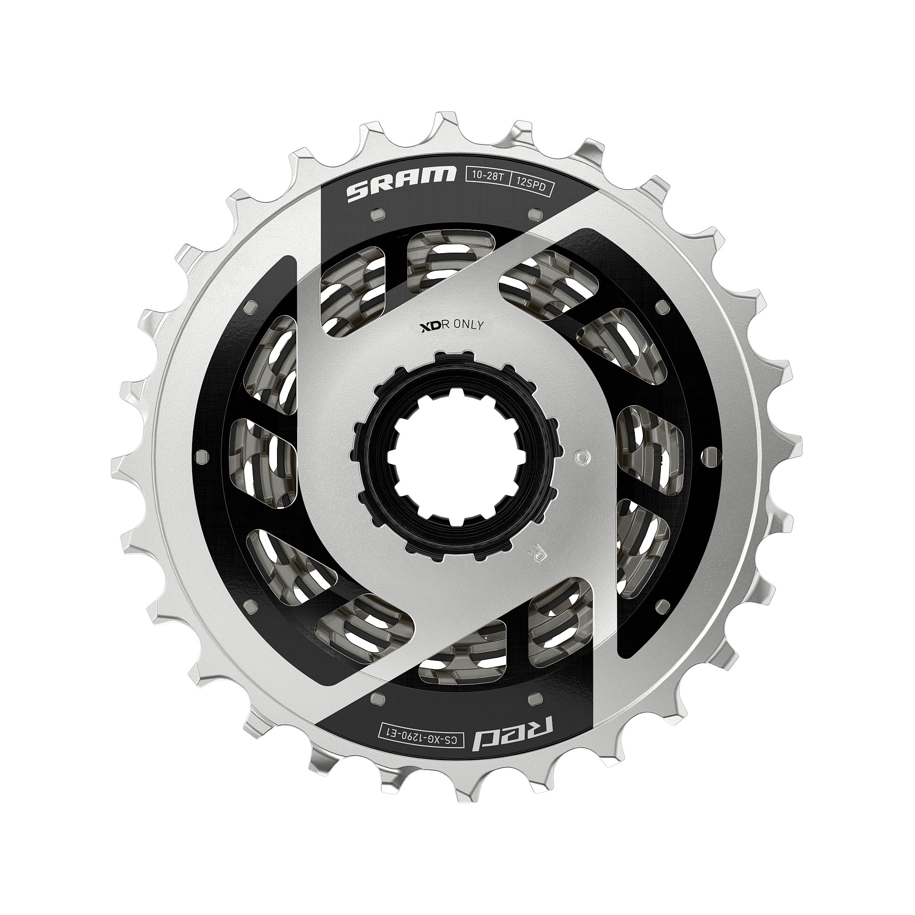 SRAM RED XG-1290 Cassette - XDR | 12-speed | E1 - silver